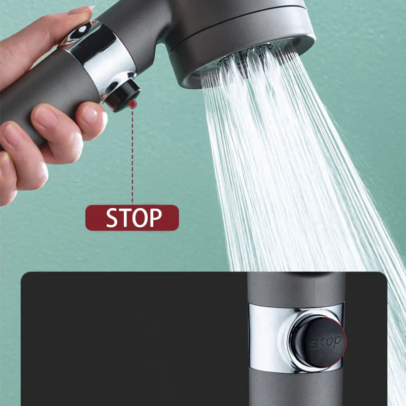 3 Mode High Pressure Shower Head