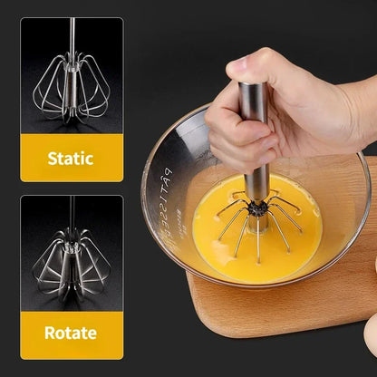 Semi-Automatic Stainless Steel Whisk